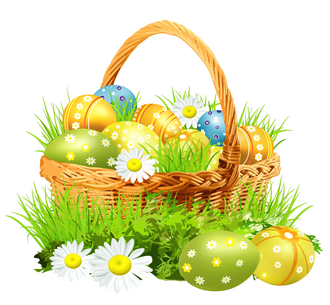 Easter Basket Flowers PNG