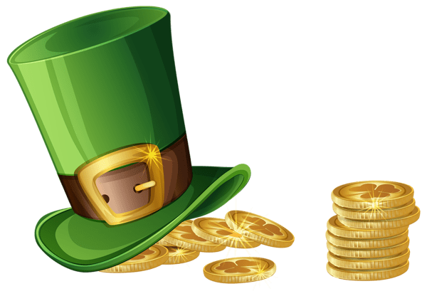 St Patrick's Day Hat and Gold Coins PNG